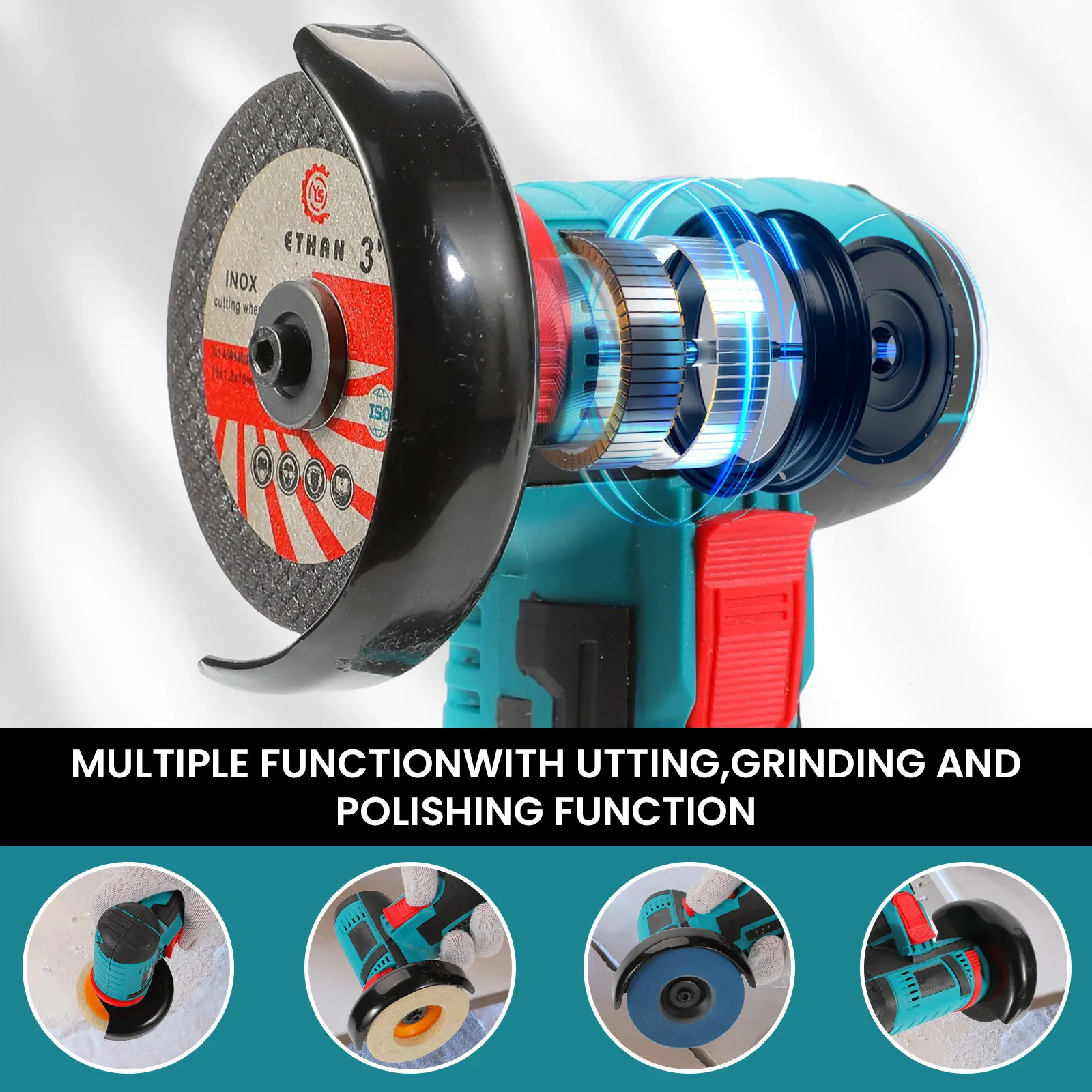 Mini szlifierka kątowa 12V Li-Ion - 5