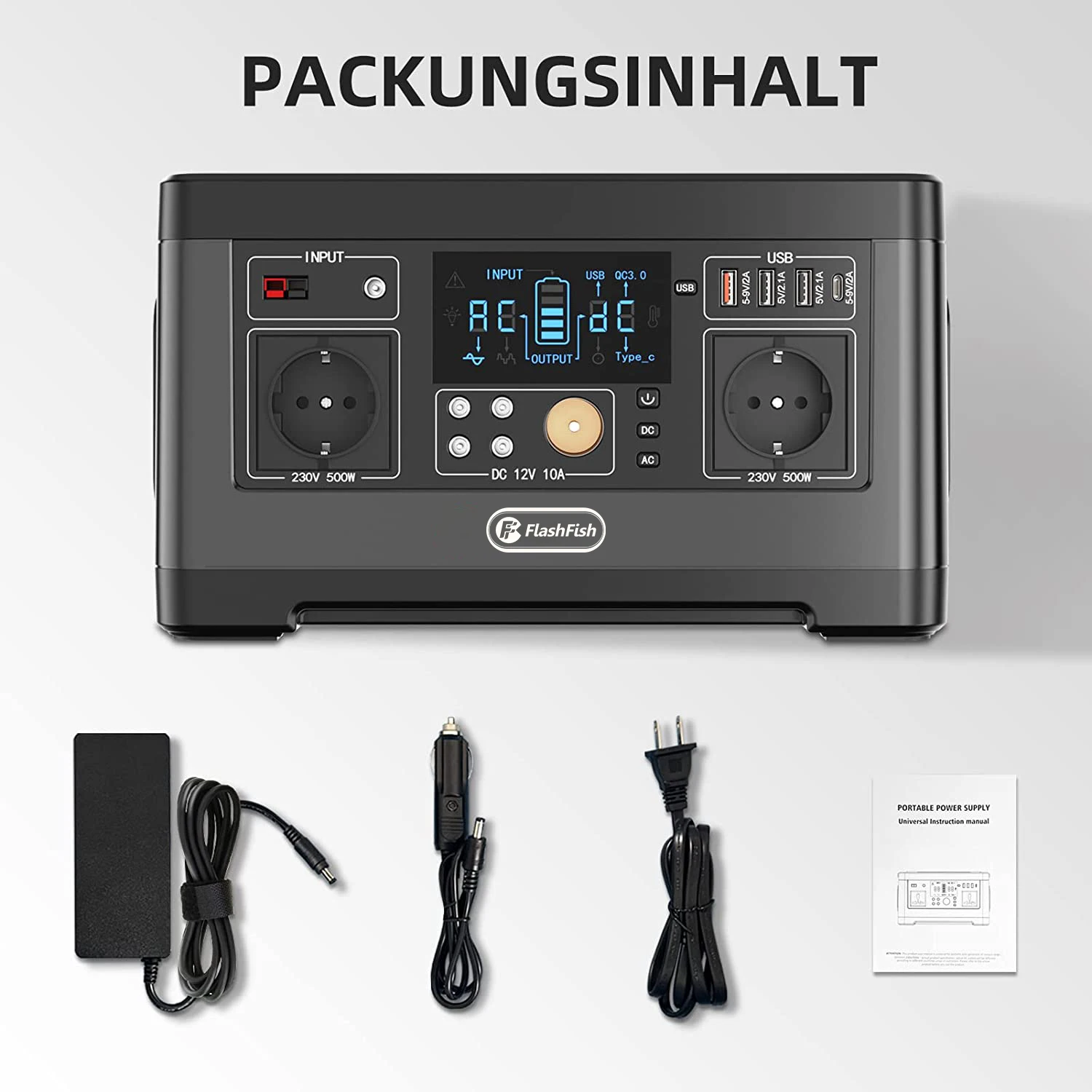 Przenośna stacja zasilania Flashfish P63 500W - 7