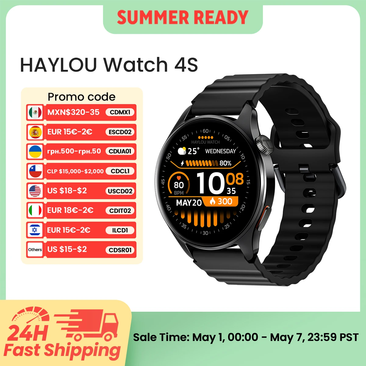 Smartwatch HAYLOU Watch 4S z GPS i AMOLED