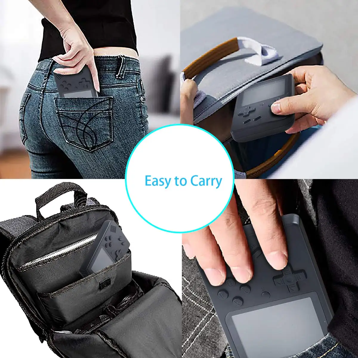 Przenośna konsola retro 400 gier, ekran LCD 3" - 6