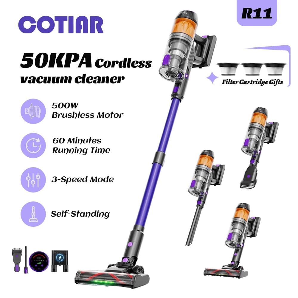 Odkurzacz bezprzewodowy COTIAR R11 500W 50kPa
