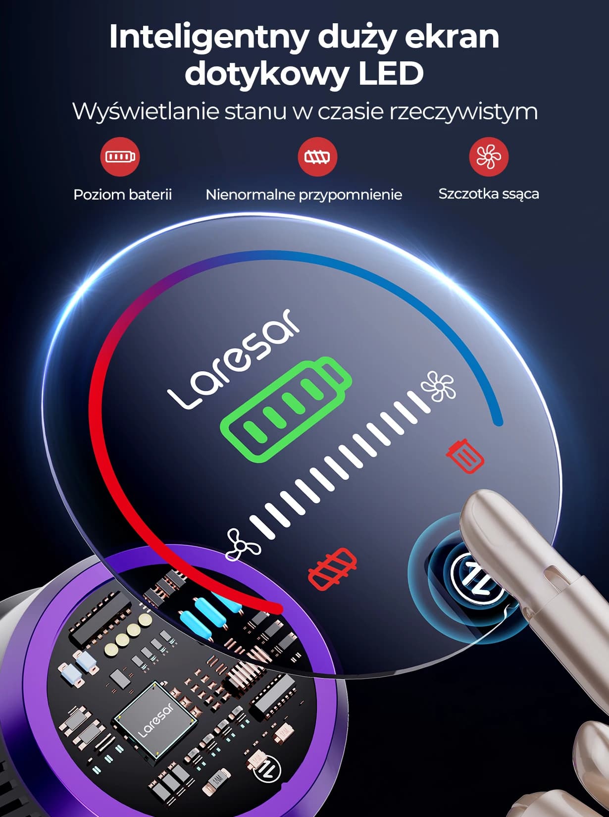 Odkurzacz bezprzewodowy Laresar V8 48000PA - 6
