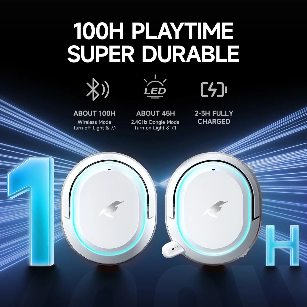 Picun G2 Słuchawki bezprzewodowe 2,4 GHz do gier - 5