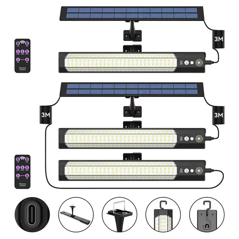 Lampa solarna LED z czujnikiem ruchu - 6