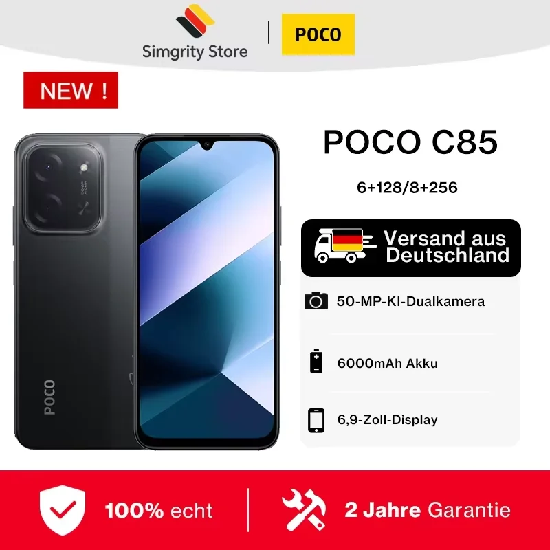 POCO C85 6,9" 128GB smartfon 50MP