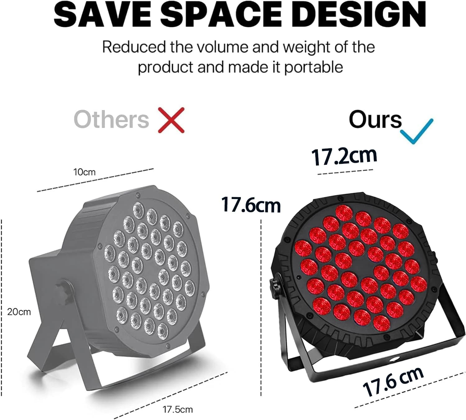 4x Oświetlenie sceniczne RGB DMX 512 LED - 4