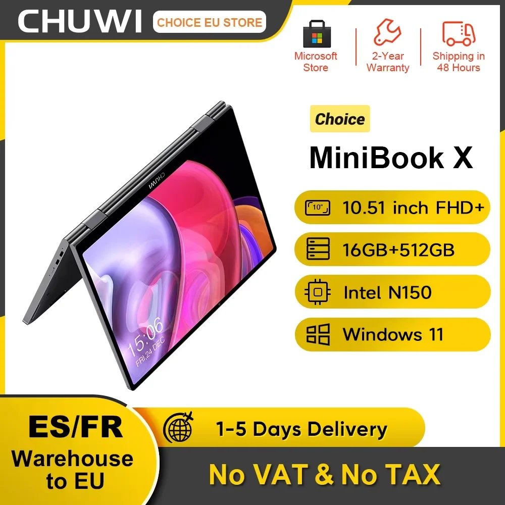 Laptop CHUWI MiniBook X 10,51" 16GB 512GB