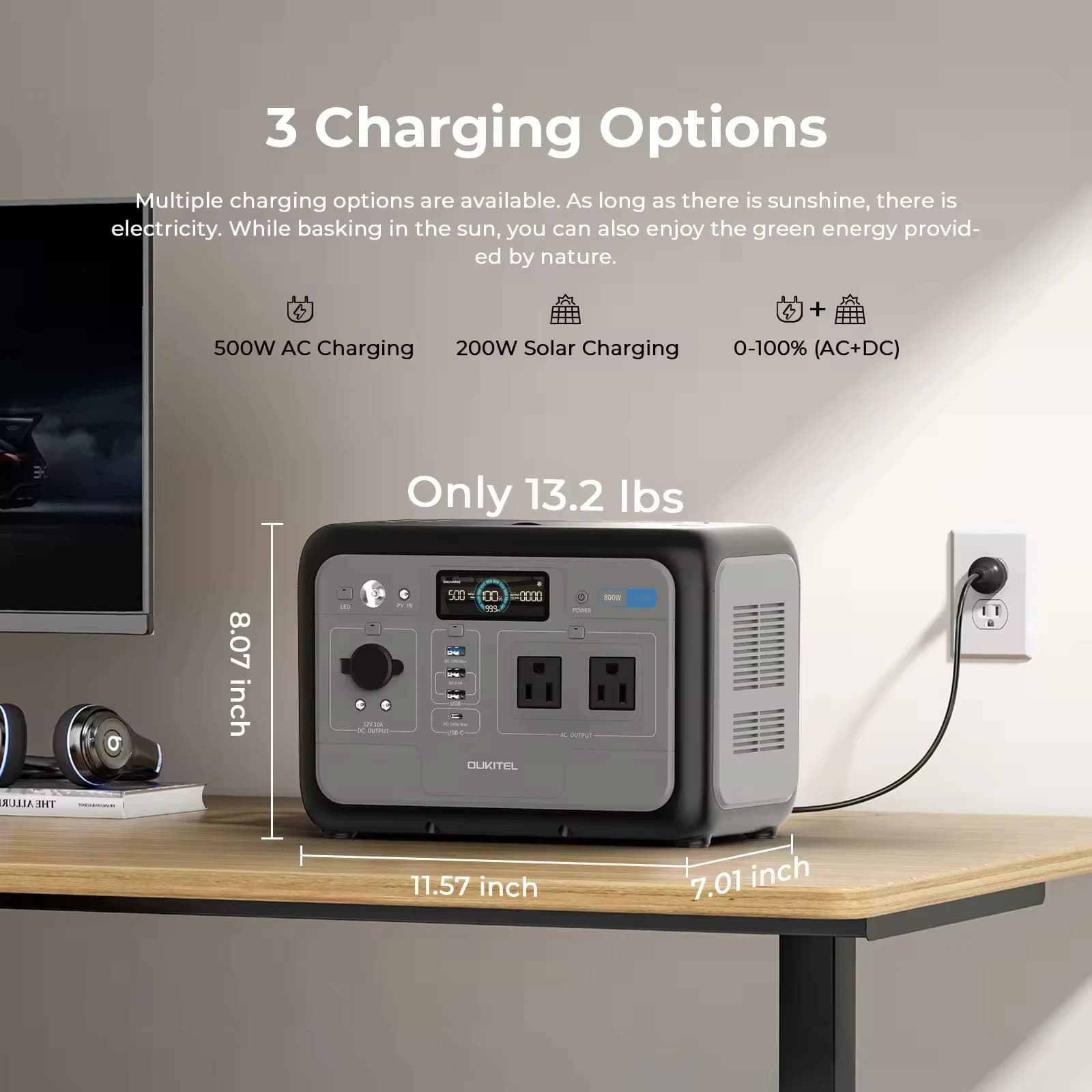 Stacja zasilania OUKITEL P800E 512Wh - 4