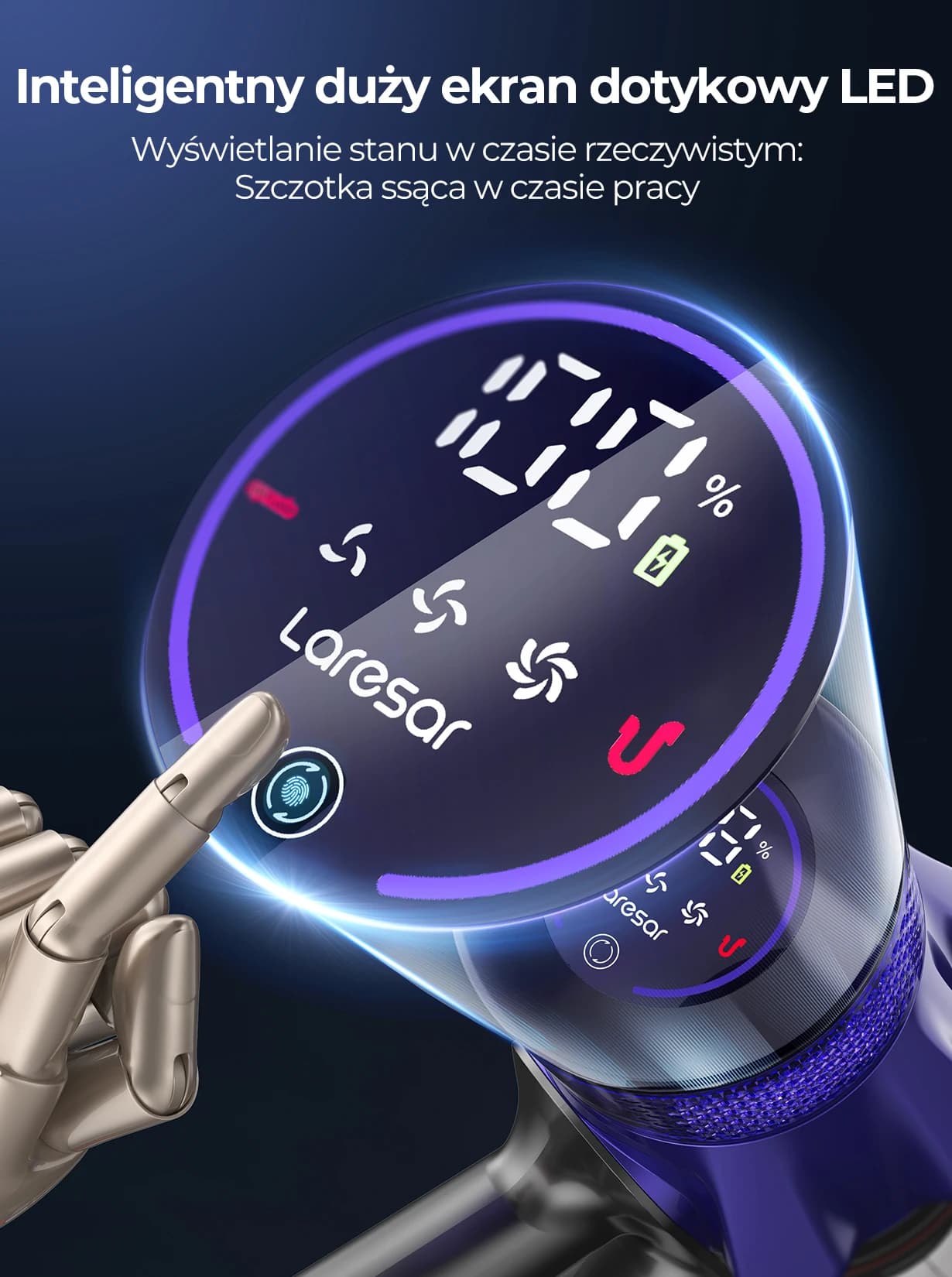 Odkurzacz bezprzewodowy Laresar V7 500W - 6