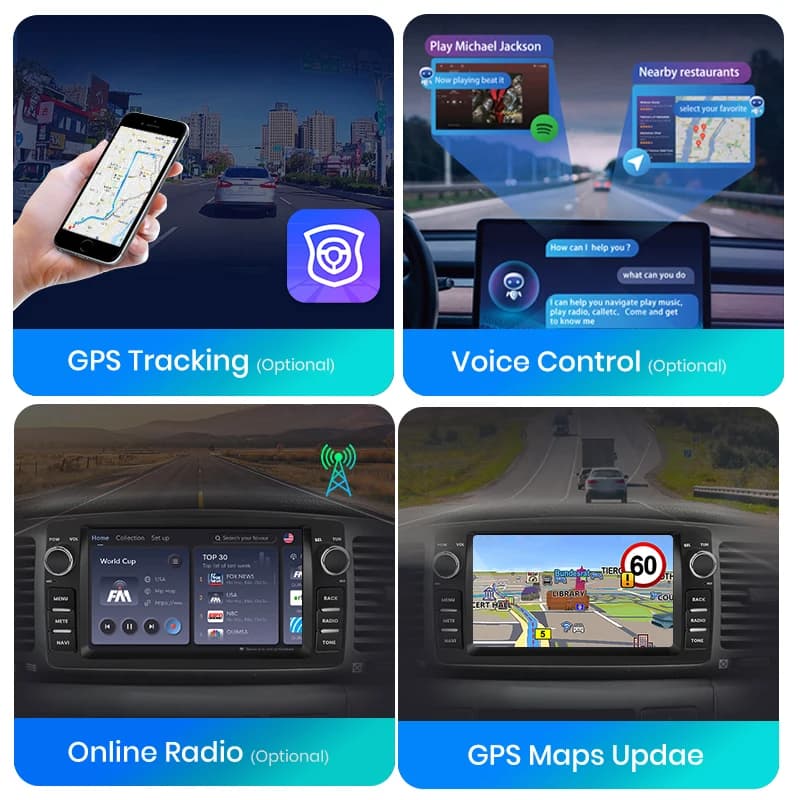 Radio samochodowe CarPlay Android Auto do Toyoty Corolli - 6