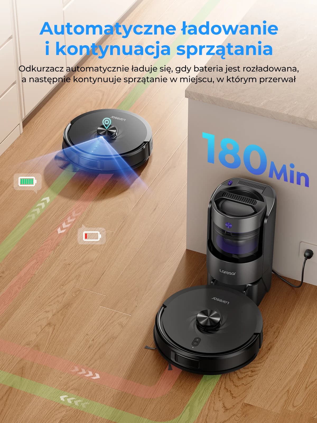 Robot sprzątający Laresar L30 z mopowaniem - 5