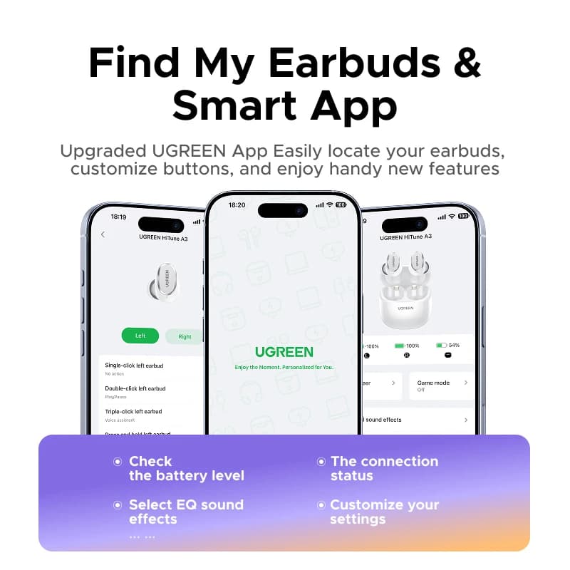 UGREEN Dots - słuchawki Bluetooth 6.0 douszne - 5