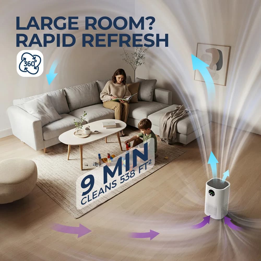 Oczyszczacz powietrza 2w1 z nawilżaczem HEPA - 4