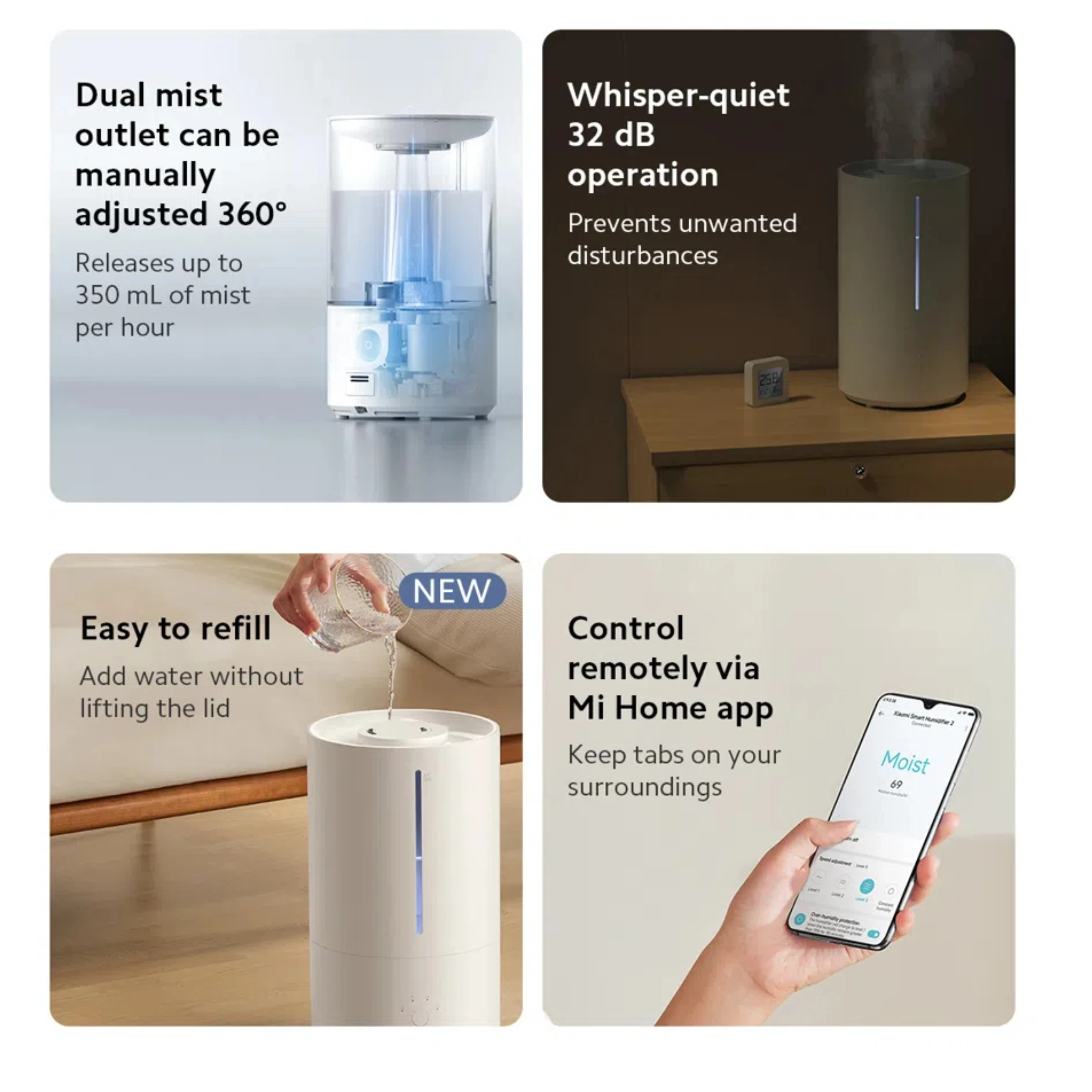 Nawilżacz powietrza Xiaomi 4,5L z UV-C - 4