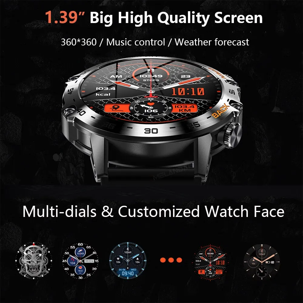 Luksusowy smartwatch MEVADEN 1.39" dla mężczyzn - 3