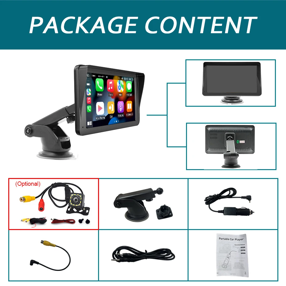 Radioodtwarzacz samochodowy 7 cali GPS CarPlay - 7