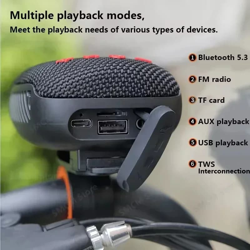 Głośnik Bluetooth na kierownicę, wodoodporny - 6