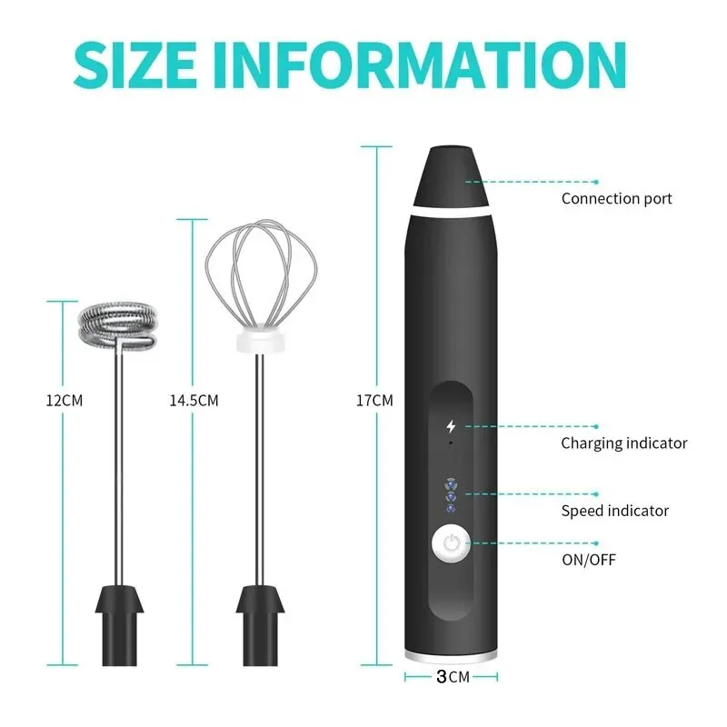 Przenośny spieniacz do mleka USB - 6
