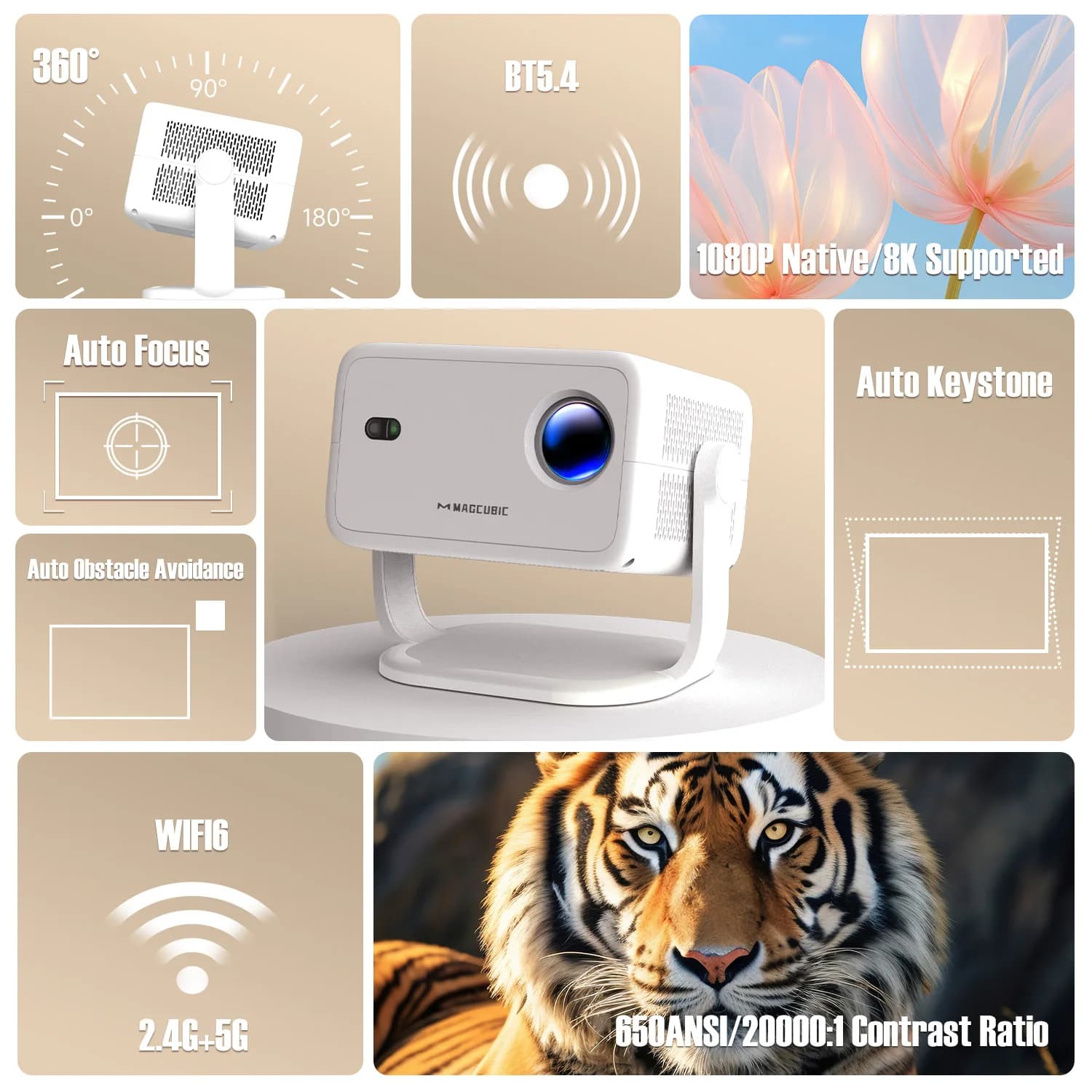 Projektor Magcubic 650ANSI 8K Android 14 - 3