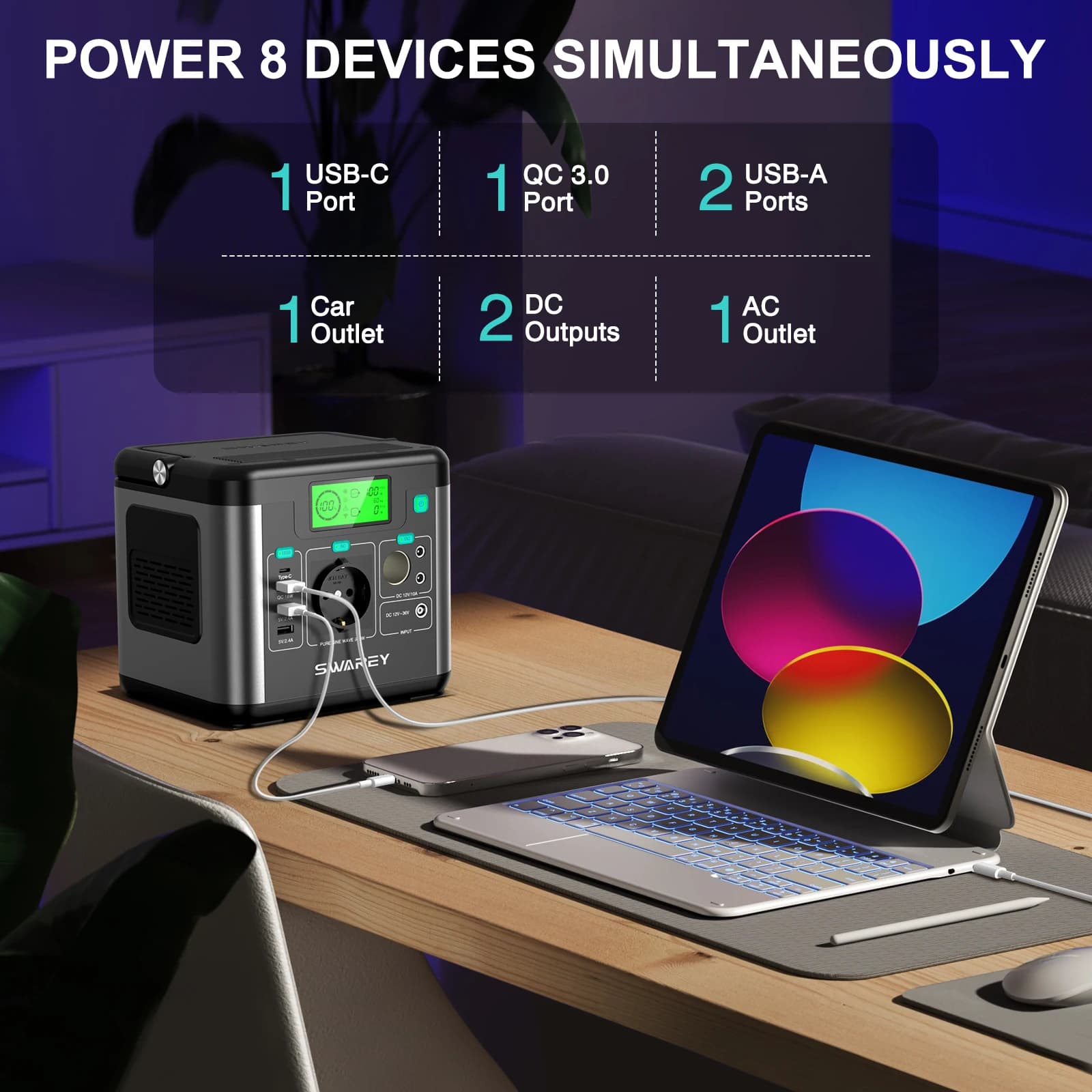 SWAREY S160 stacja zasilania 222Wh 300W - 4