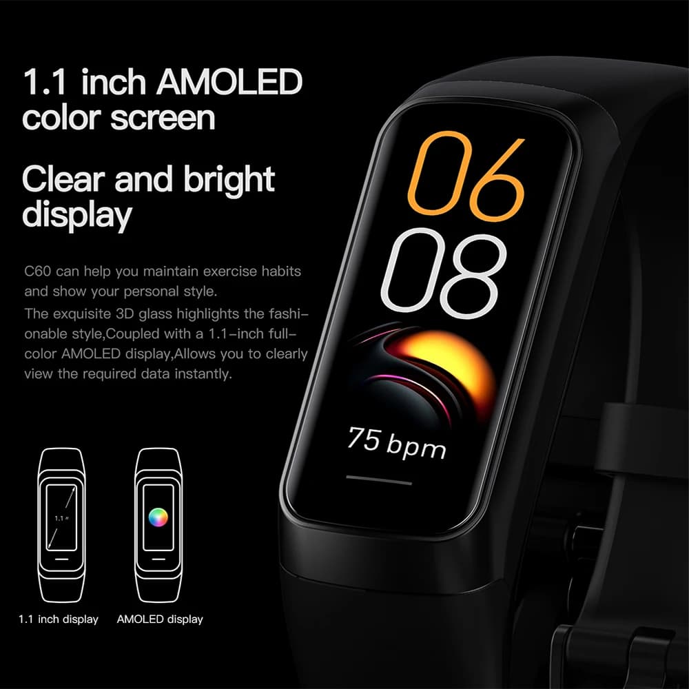 Smartwatch AMOLED z monitorem temperatury - 3