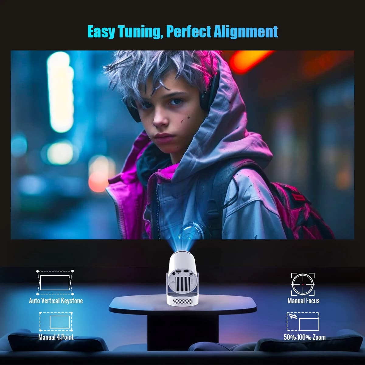 Magcubic HY300 Pro+ Miniprojektor 4K 8000 lm - 4