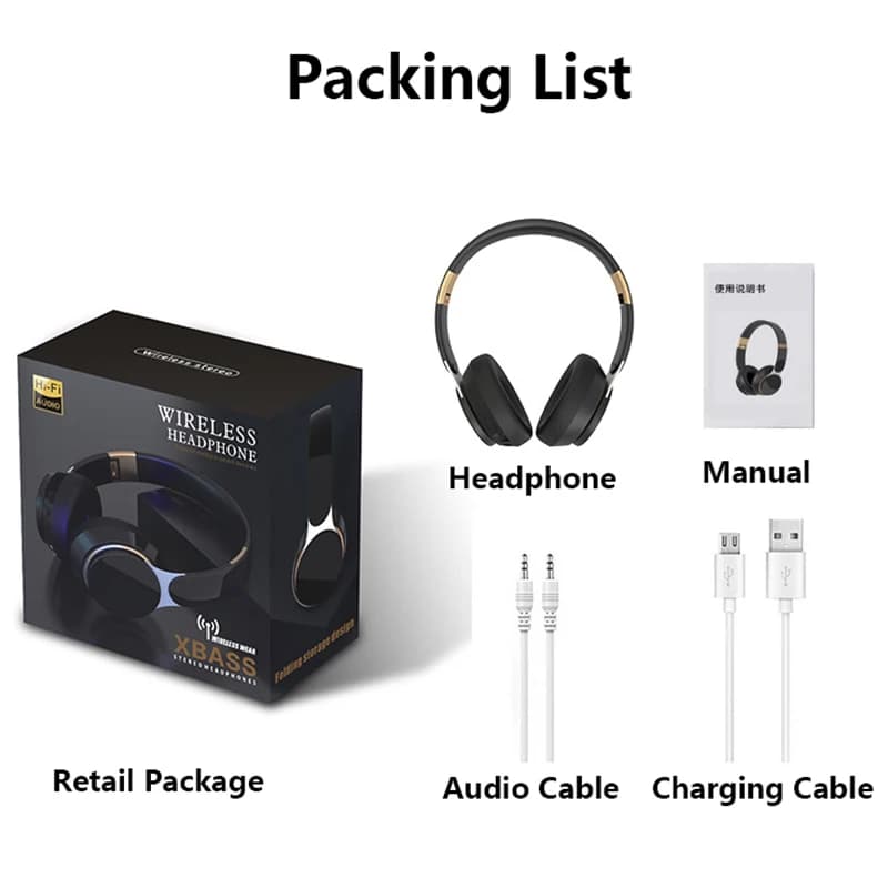 Słuchawki bezprzewodowe 07S Bluetooth składane - 7