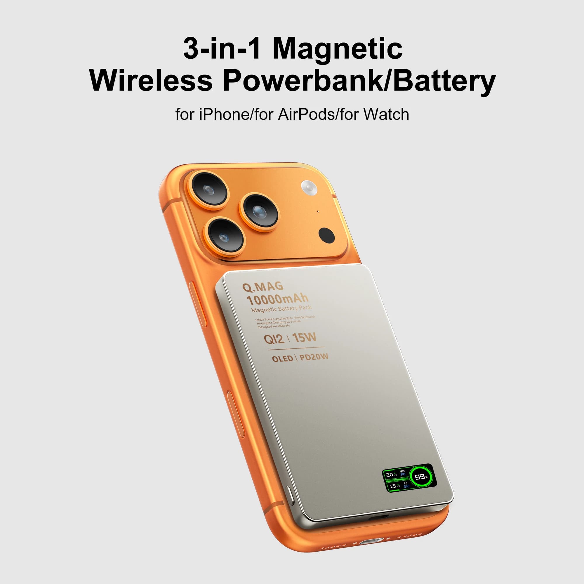 Magnetyczny powerbank QI do szybkiego ładowania