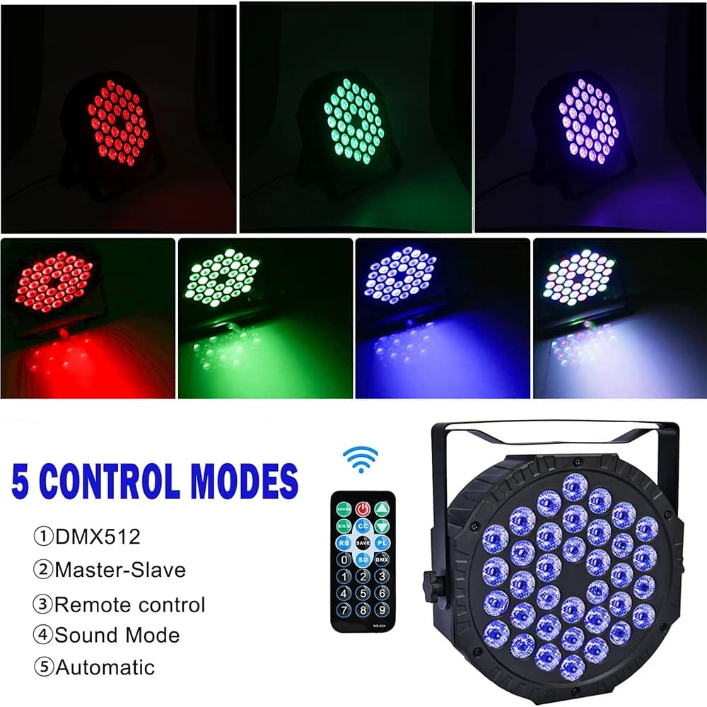 4x Oświetlenie sceniczne RGB DMX 512 LED - 6