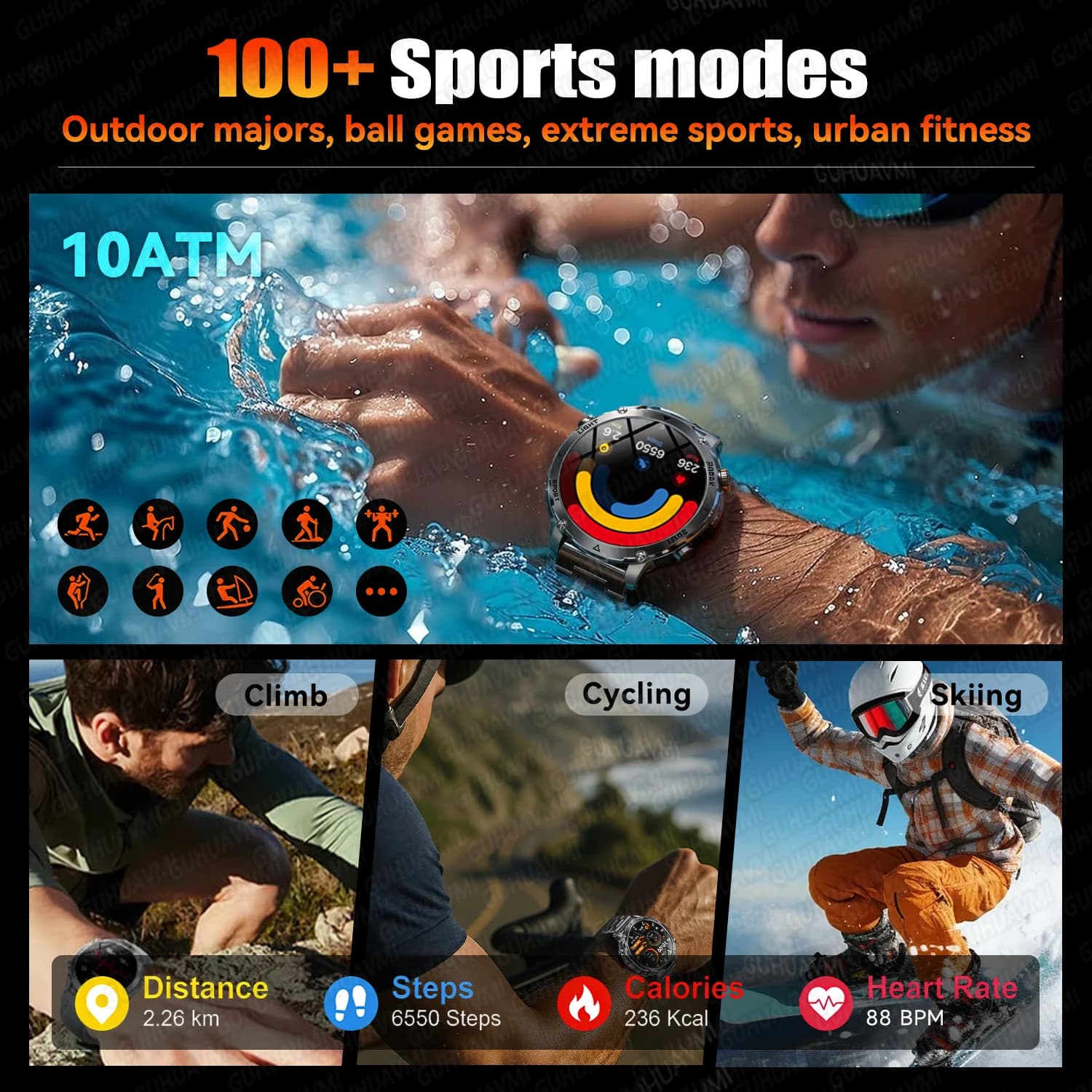 Smartwatch taktyczny TANK Ultra 1400mAh 10ATM - 4