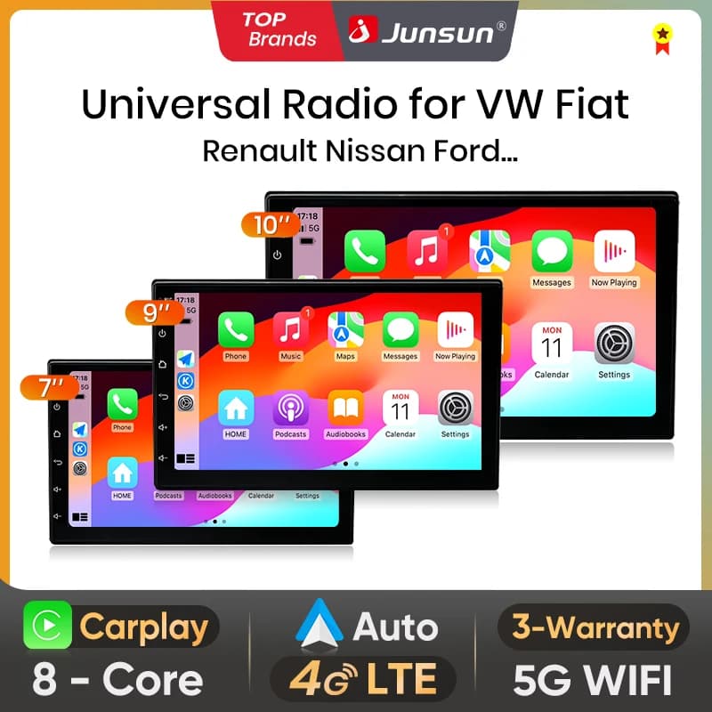 Radio samochodowe 7-10 cali CarPlay Android