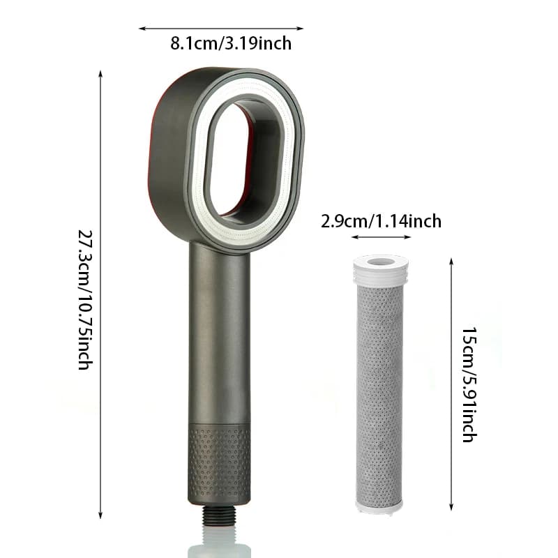 Filtrująca głowica prysznicowa oszczędzająca wodę - 7