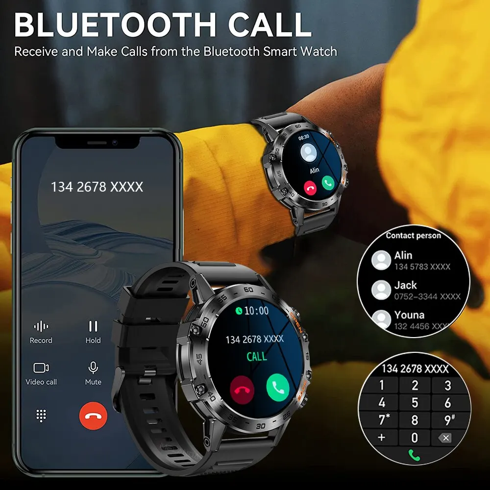 Luksusowy smartwatch MEVADEN 1.39" dla mężczyzn - 4