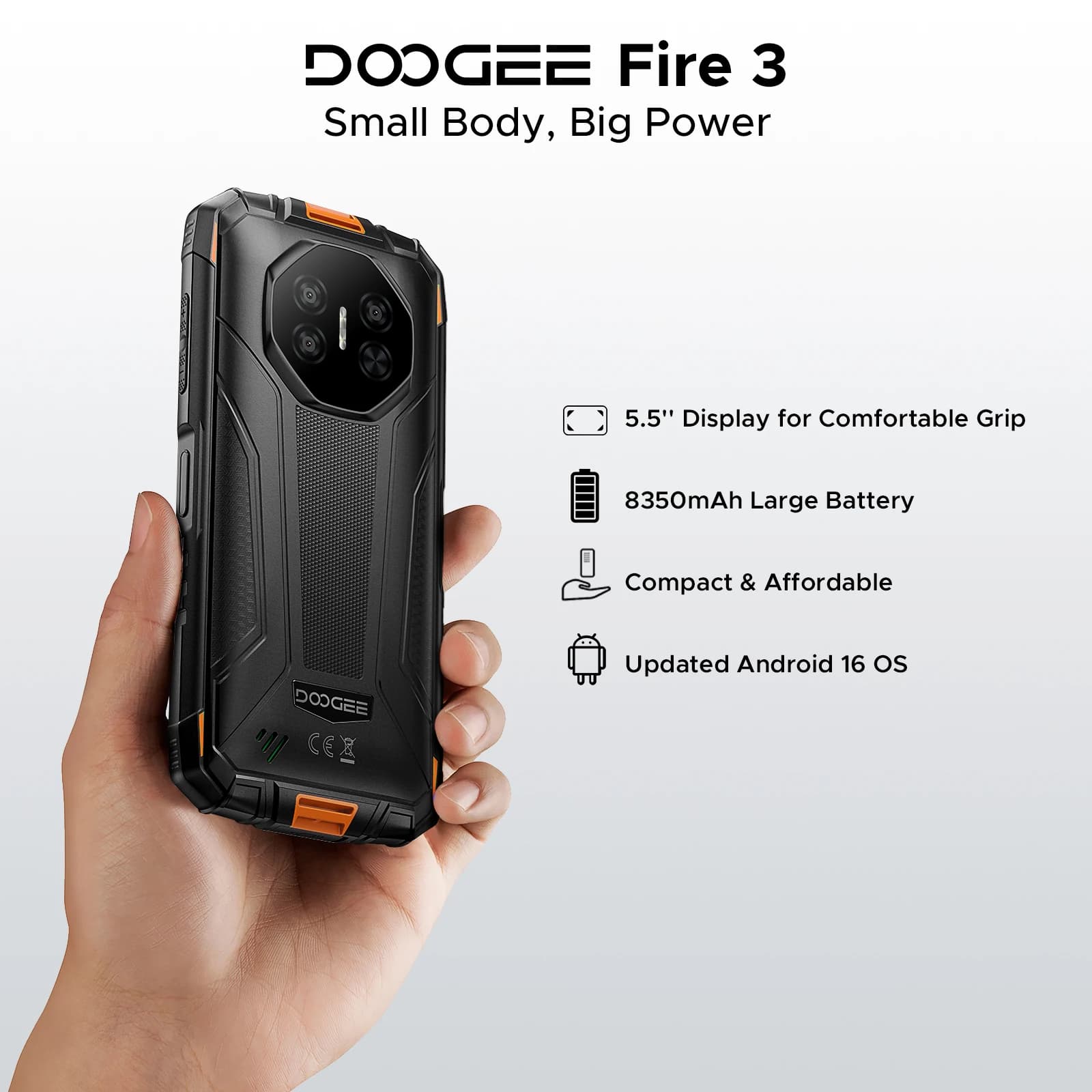 Telefon Doogee Fire 3, 8350mAh, 12GB RAM - 3