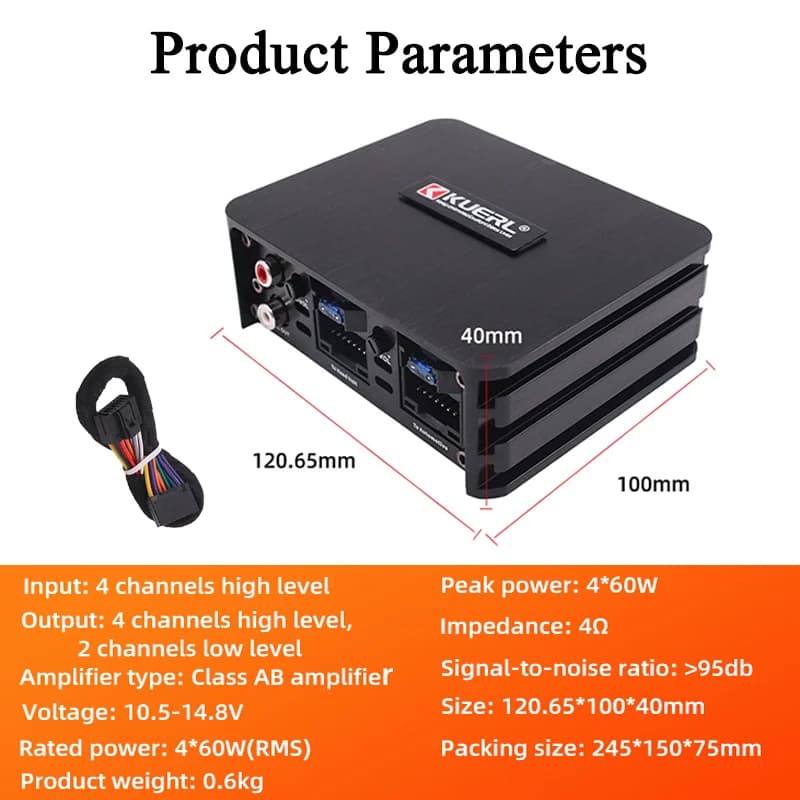 Wzmacniacz samochodowy 4x60W DSP - 6