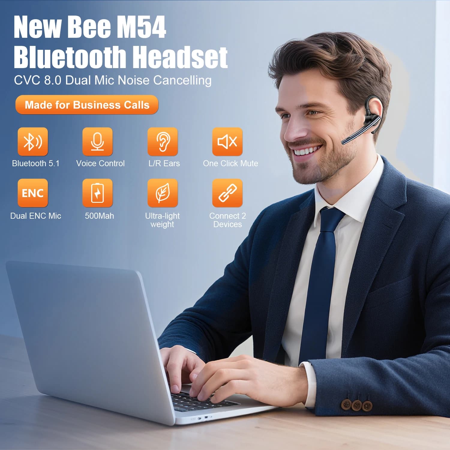 Słuchawki Bluetooth New Bee M54 do auta - 3
