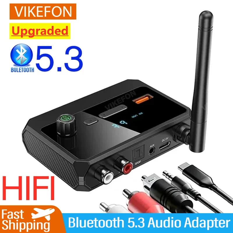 Odbiornik Bluetooth 5.3 z wejściem AUX i RCA
