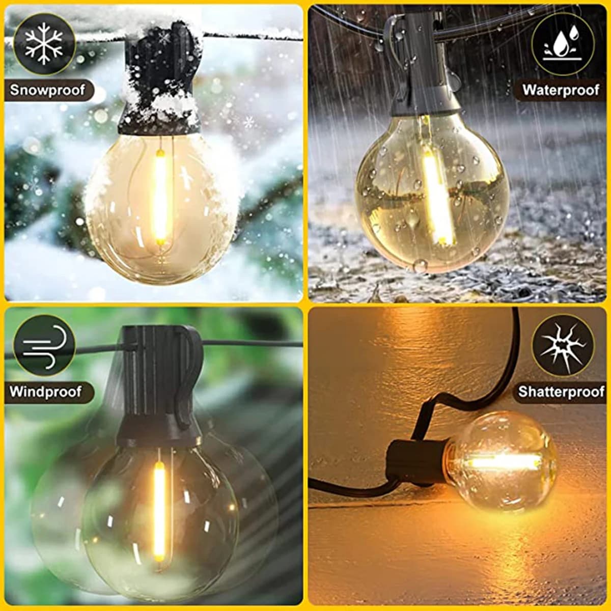 Solarne lampki ogrodowe G40 do ogrodu - 6