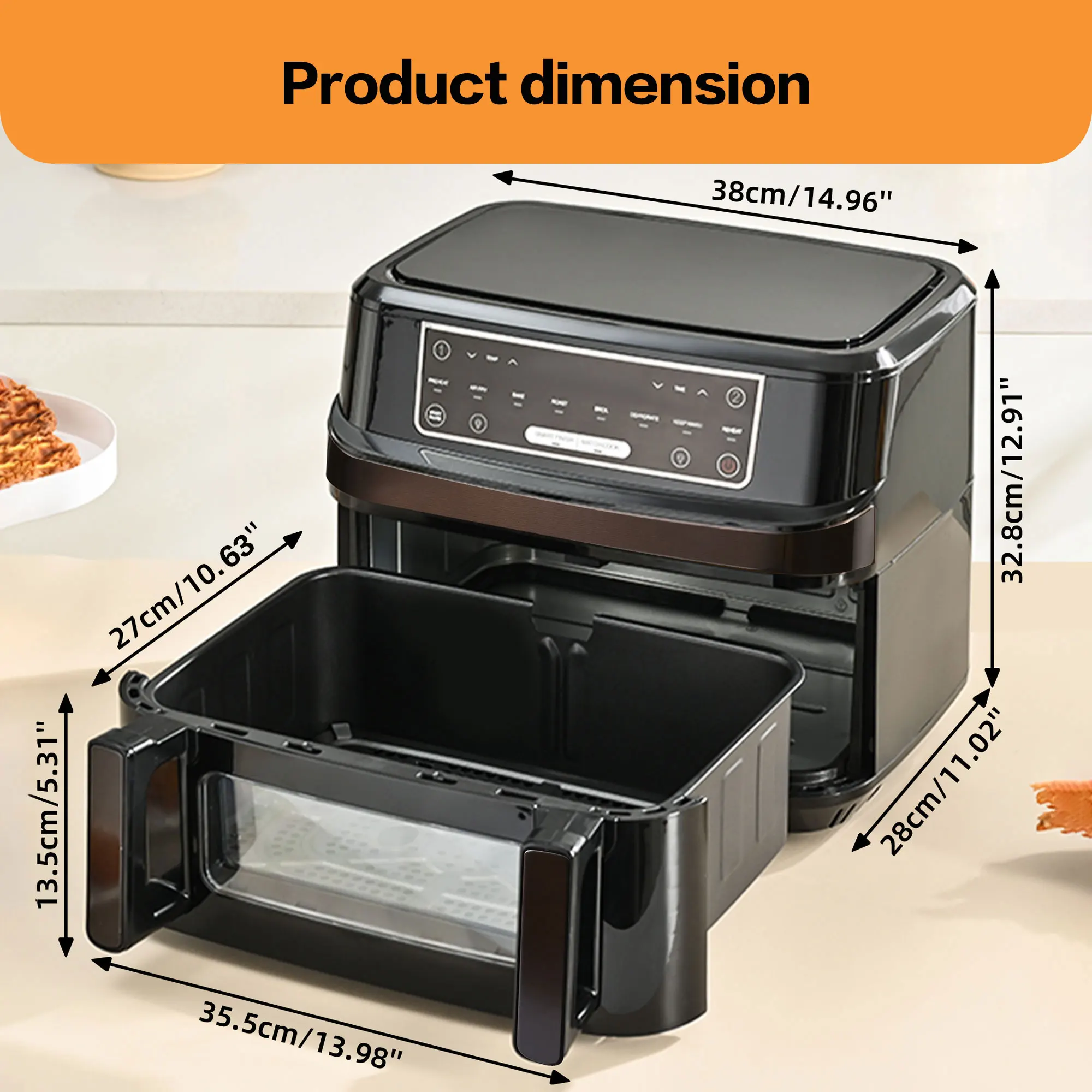 Frytkownica na gorące powietrze XXL 12 litrów - 6