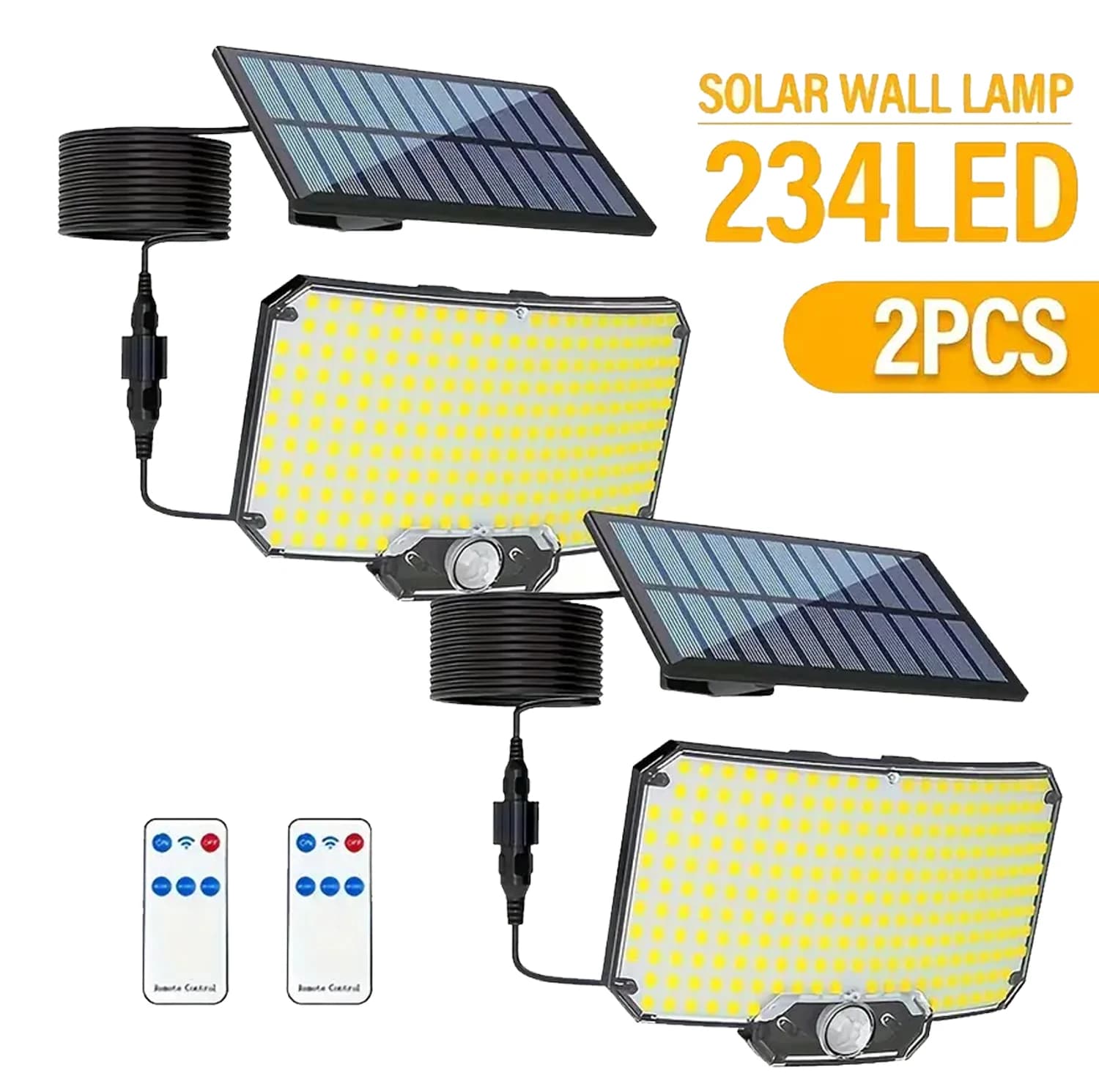 Lampy solarne ścienne LED 234 IP65 czujnik ruchu