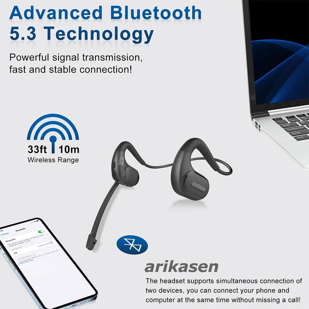Słuchawki Bluetooth z mikrofonem na jedno ucho - 4