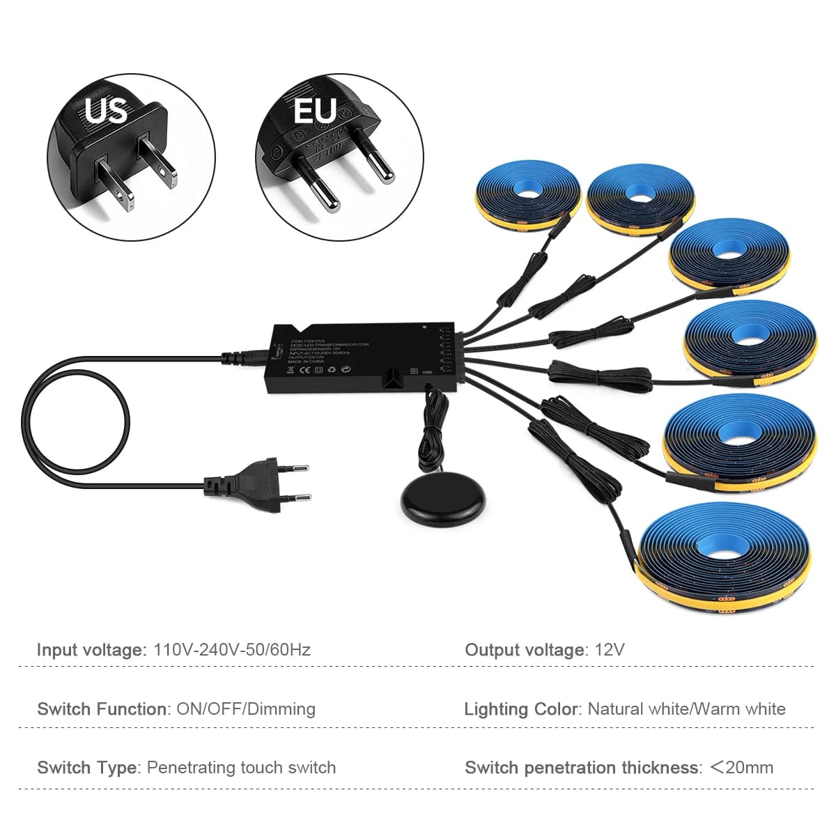 Ściemniacz dotykowy do taśm LED COB 12V - 4