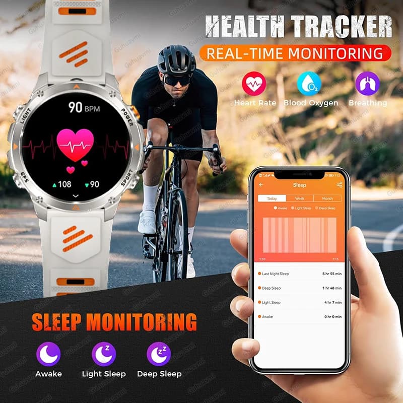 Smartwatch z GPS, AMOLED i NFC - 6