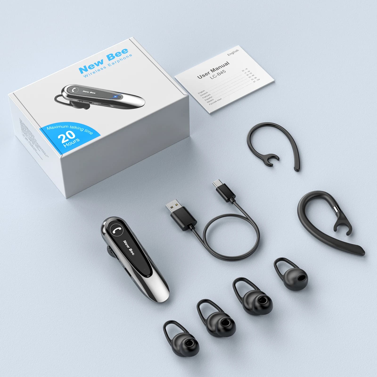 Bezprzewodowe słuchawki Bluetooth Bee B45 V5.0 - 7