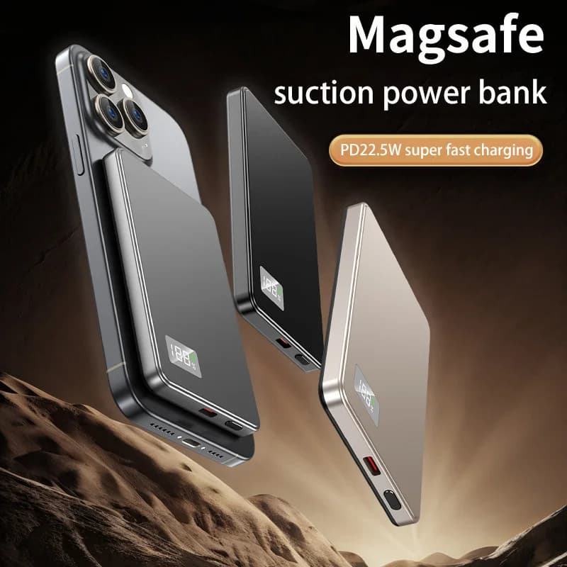 Magnetyczny power bank 50000 mAh z ładowaniem bezprzewodowym - 3