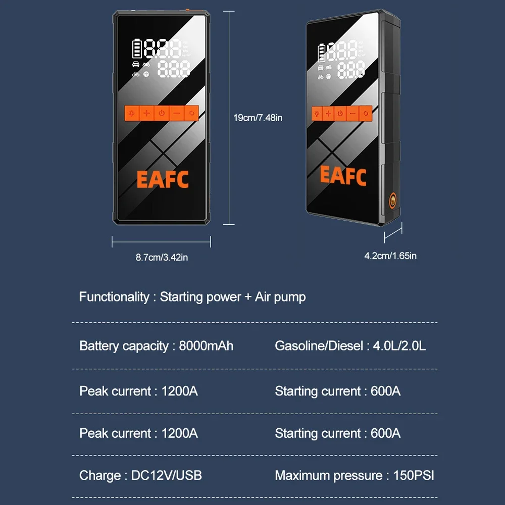Starter samochodowy z kompresorem 1200A - 7