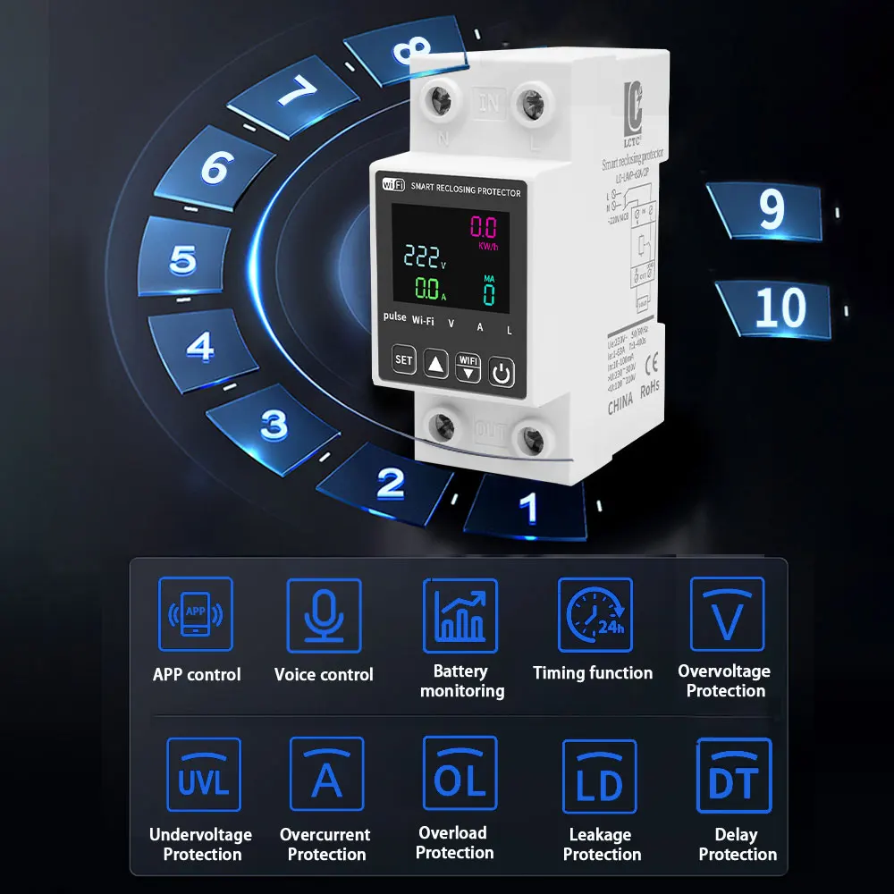 Inteligentny miernik energii WiFi Tuya - 7