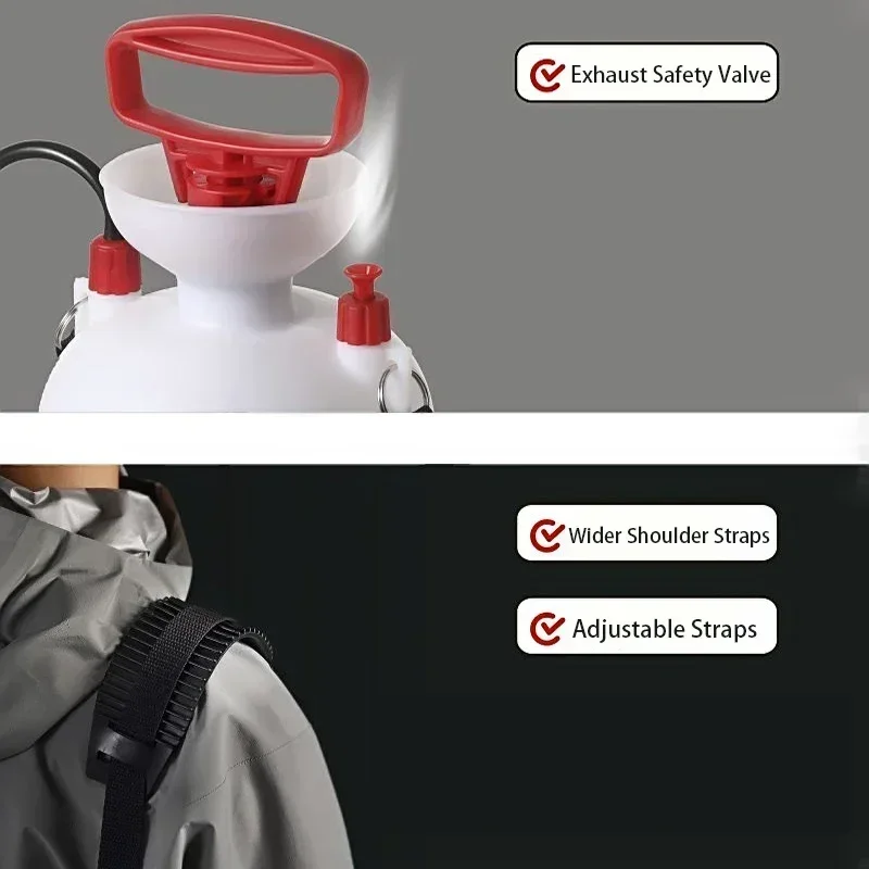 Przenośny prysznic ogrodowy 8L z wężem - 5