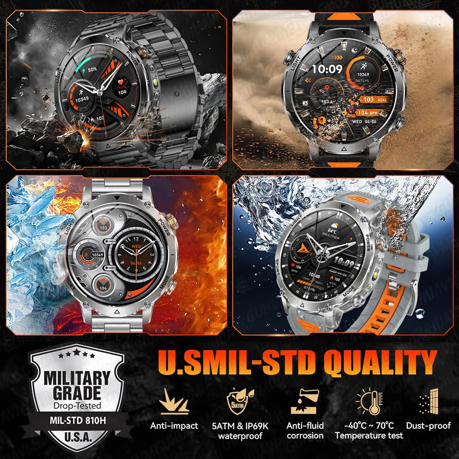 Smartwatch taktyczny TANK Ultra 1400mAh 10ATM - 6