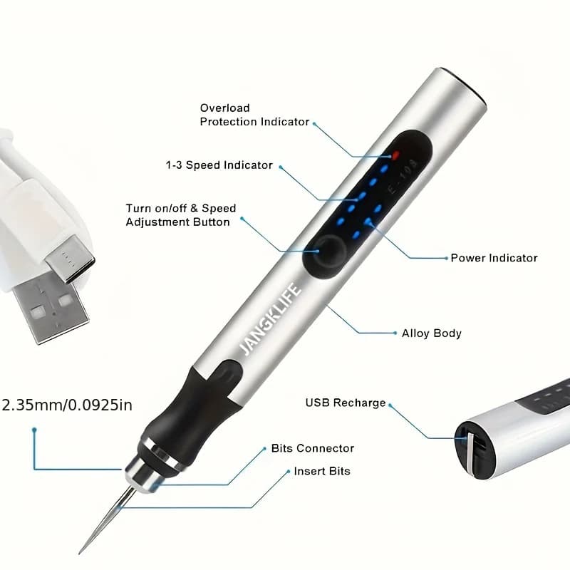Obrotowy zestaw narzędzi bezprzewodowy USB - 3
